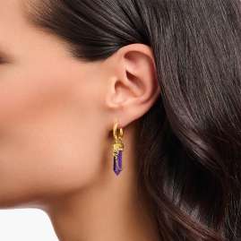 Thomas Sabo CR722-414-13 Ladies' Hoop Earrings Gold Tone Violet