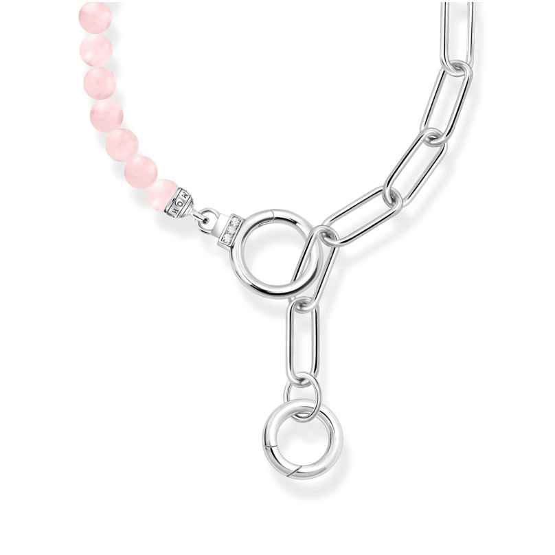 Thomas Sabo KE2193-035-9-L47V Women's Necklace with Rose Quartz Beads Silver 4051245571769
