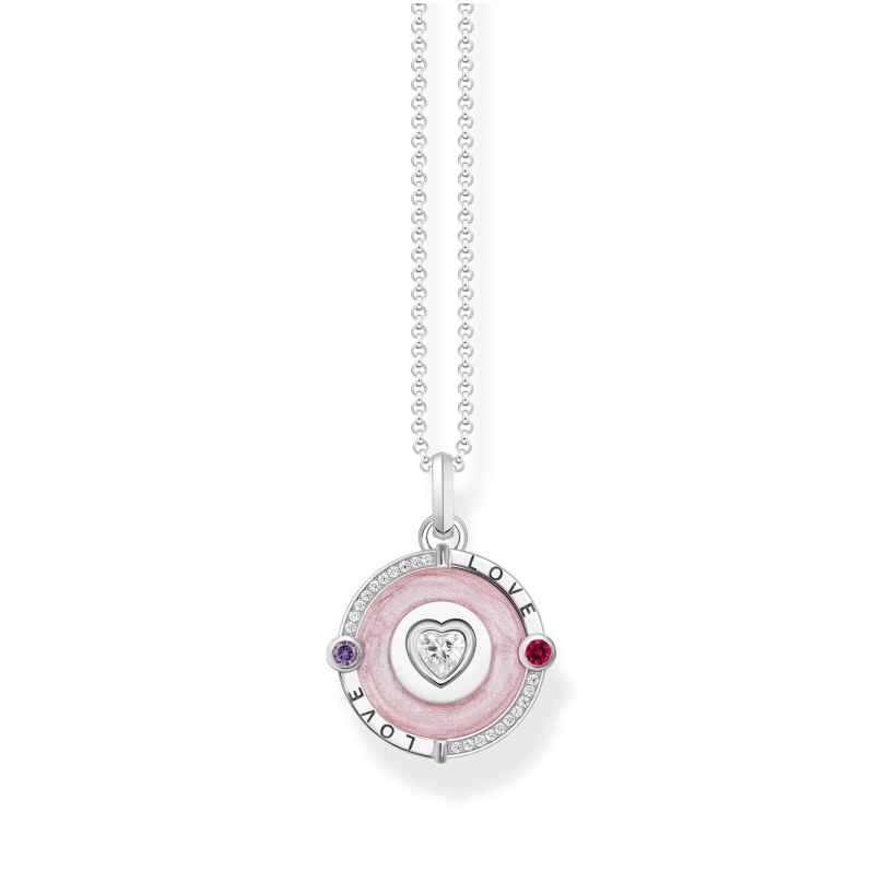 Thomas Sabo KE2201-390-9-L45V Women's Necklace Heart Pink Silver 4051245571837