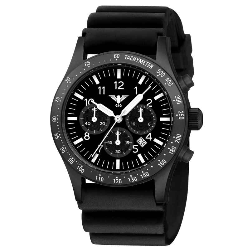 KHS PLABSSC.DB Men's Solar Watch Platoon Chronograph Black 4260654098808