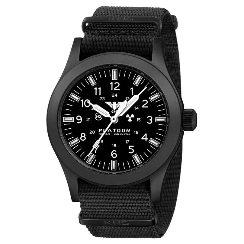 KHS PLABSSF.NB Herrenuhr Platoon Solar Natoband Schwarz 4260654099201