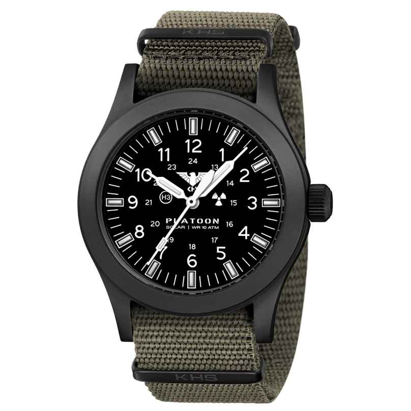 KHS PLABSSF.NSGO Herrenuhr Platoon Solar Natoband Grau 4260654099218