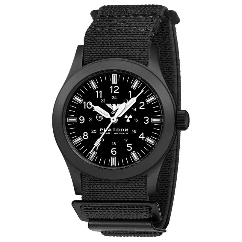 KHS PLABSSF.DFB Herrenuhr Platoon Solar Schwarz 4260654099164