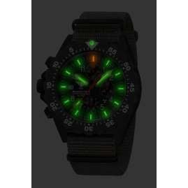 KHS SH2CF.NSGO Herrenuhr Chronograph Shooter MKII mit Natoband Oliv