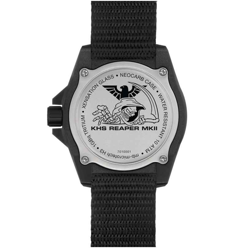 KHS Orologio Da Uomo RE2F.NB – Cassa In NEOCARB Ultraleggero – Impermeabile 10 ATM – Lancette Con Illuminazione Al Gas H3 Trigalight