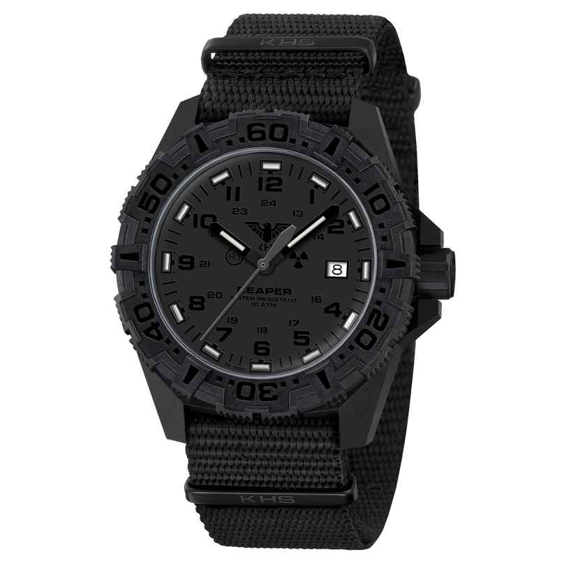 KHS RE2XTF.NB Men's Watch with Textile Strap Black Reaper MKII XTAC 4260654093520