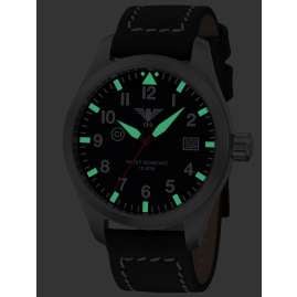 KHS AIRS.LBB Gents Airleader Steel Buffalo Leather Strap Black