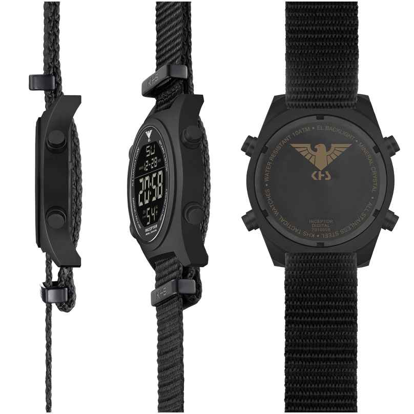 KHS - Orologio da polso - Uomo - Inceptor Nero Acciaio