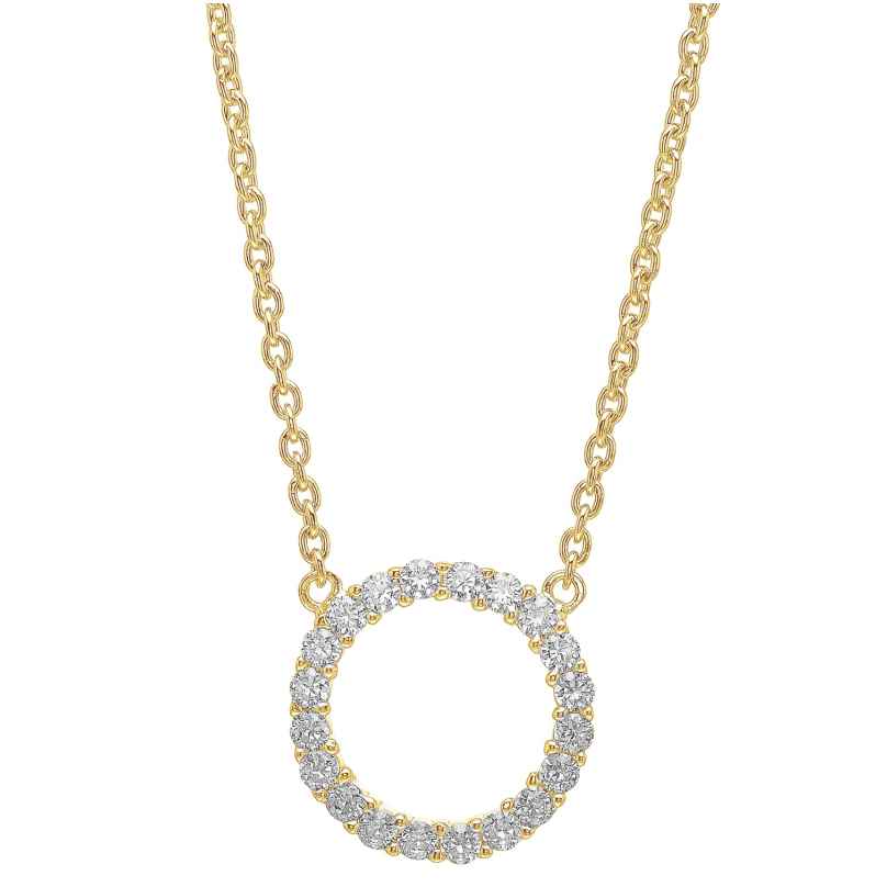 Sif Jakobs Jewellery SJ-C338-1-CZ-YG Women's Necklace Biella Grande Gold Tone 5710698050434