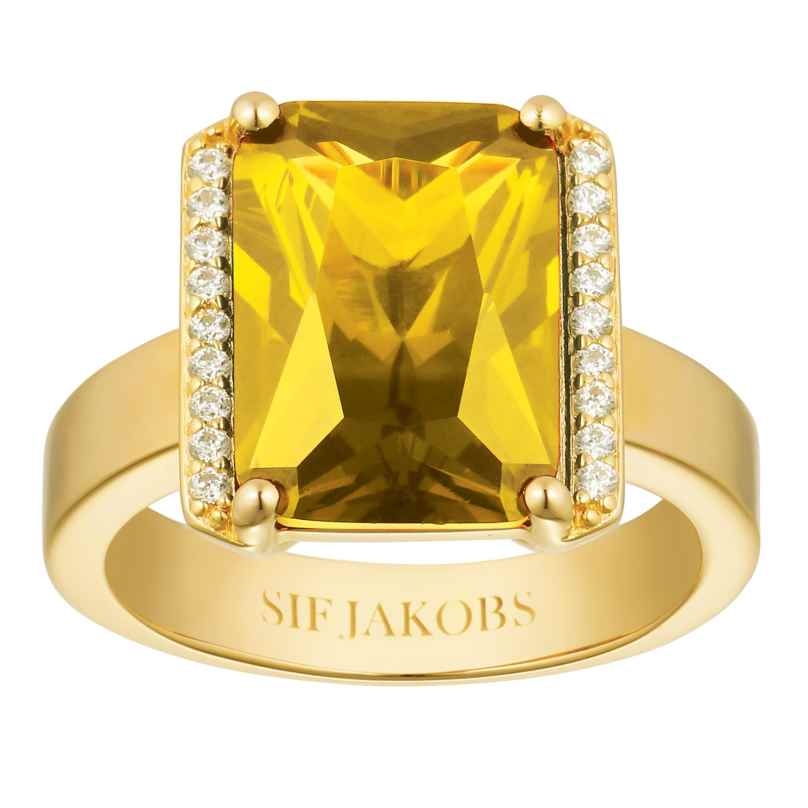 Sif Jakobs Jewellery SJ-R42267YELCZ-YG Ladies' Ring Roccanova Altro Grande Gold Tone