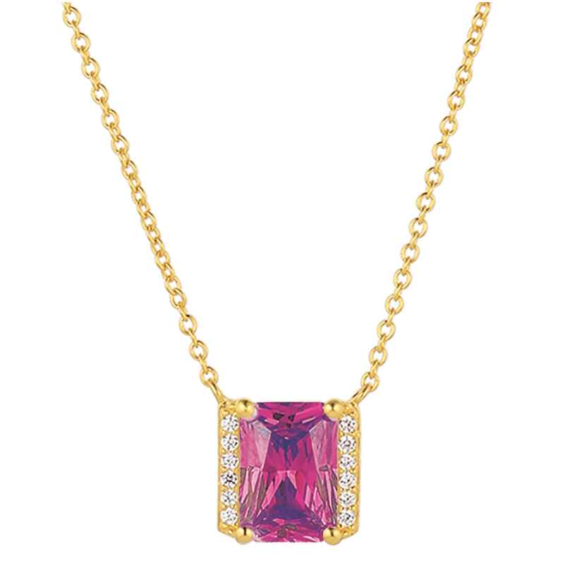 Sif Jakobs Jewellery SJ-N42276-PKCZ-YG Women's Necklace Roccanova X-Grande Gold Tone Pink 5710698082626