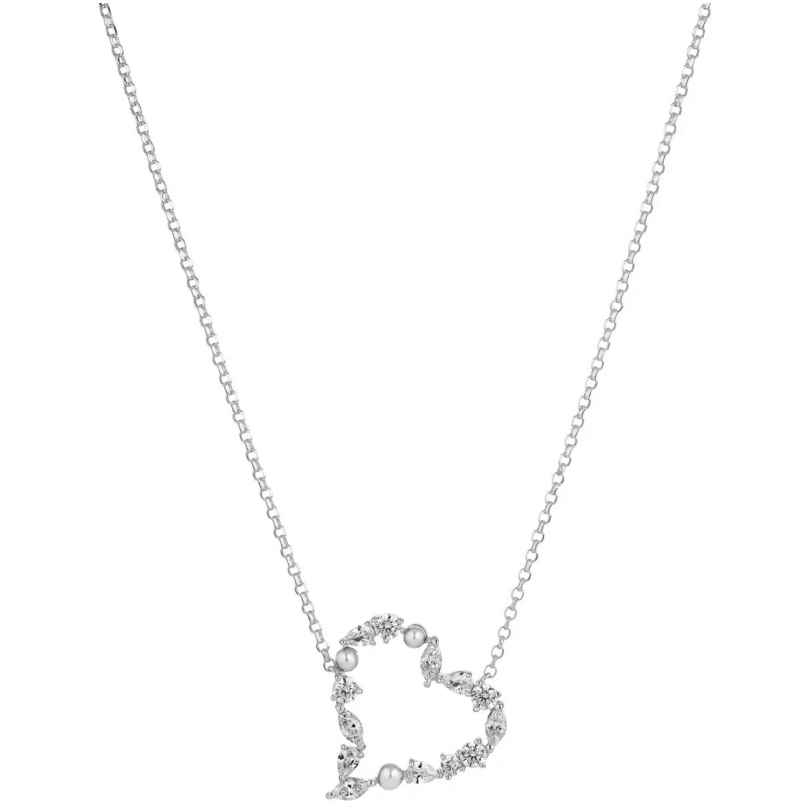 Sif Jakobs Jewellery SJ-N72311-PCZ Women's Heart Necklace Adria Amore Silver 5710698080608