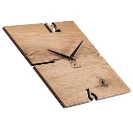 Huamet CH51-A-00 Wall Clock Puhr Oak Wood