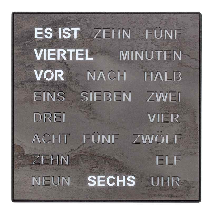 Filius 0401-4 Wortuhr Tisch- und Wanduhr Anthrazit 28 cm 4045346126256