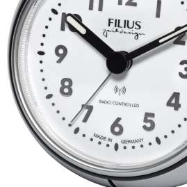 Filius 0544-19 Radio-Controlled Alarm Clock Silver Grey