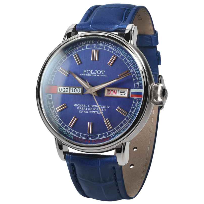 Poljot International 36NH.4200114 Herrenuhr Automatik Gorbatchov Blau LE 4260479161794