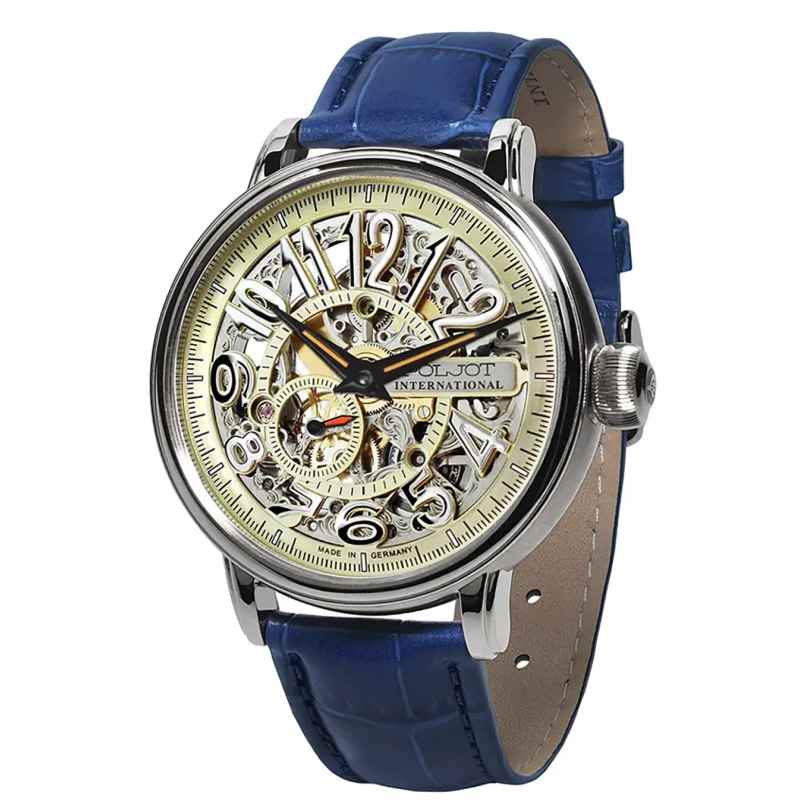 Poljot International 5501.1910112 Herren-Automatikuhr Dobronrav Blau/Silberfarben 4260479168083
