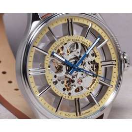 Poljot International 6114.1220102 Unisex-Armbanduhr Handaufzug Vintage Skeleton Braun
