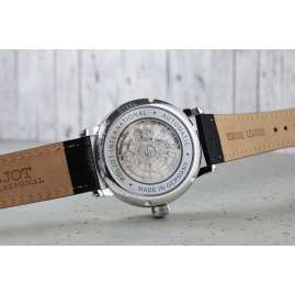 Poljot International 38NH.4280813 Herrenarmbanduhr Automatik Jaros Open Heart Schwarz