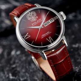 Poljot International 2427.1541514 Herren-Automatikuhr Tsars of Russia Braun/Rot