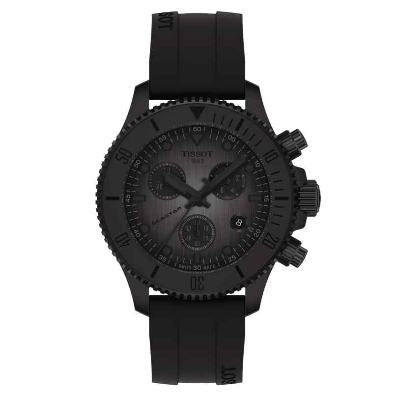 Tissot T120.217.37.061.00 Unisex Diving Watch Seastar 1000 Chronograph Black 7611608322963