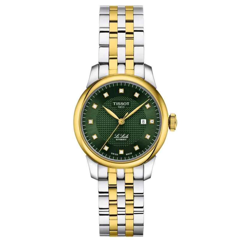 Tissot T0062072209601 Damenuhr Le Locle Automatik 29 mm Bicolor/Grün 7611608328729