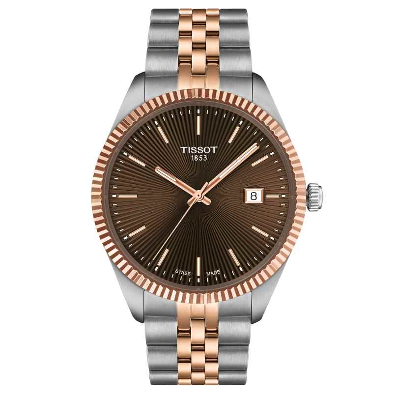 Tissot T1564102229101 Herrenuhr Quarz Ballade 40 mm Bicolor/Braun 7611608330043