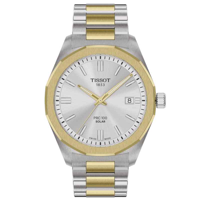 Tissot T1514222203100 Herrenuhr Solar PRC 100 Zweifarbig 7611608329948