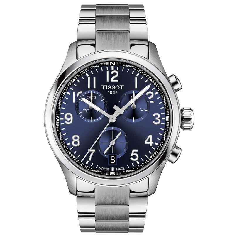 Tissot T1164171104200 Herrenuhr Chronograph L 42 mm Blau 7611608330142