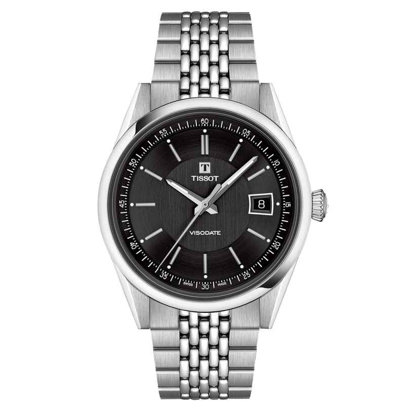 Tissot T1574071105100 Herrenuhr Automatik Visodate 39 mm Schwarz 7611608329504