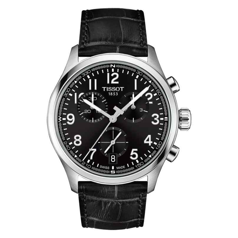 Tissot T1164171605200 Herren-Chronograph L 42 mm Leder Schwarz 7611608330203