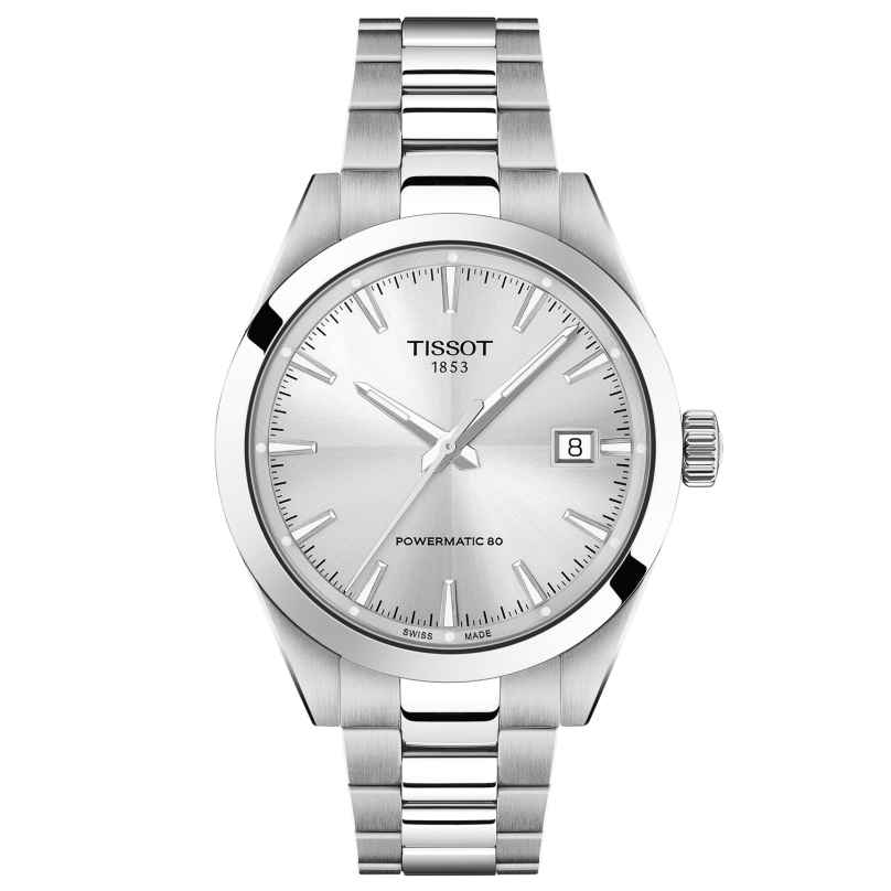 Tissot T1658071103100 Herrenuhr Automatik Gentleman 38 mm Silberfarben 7611608329764