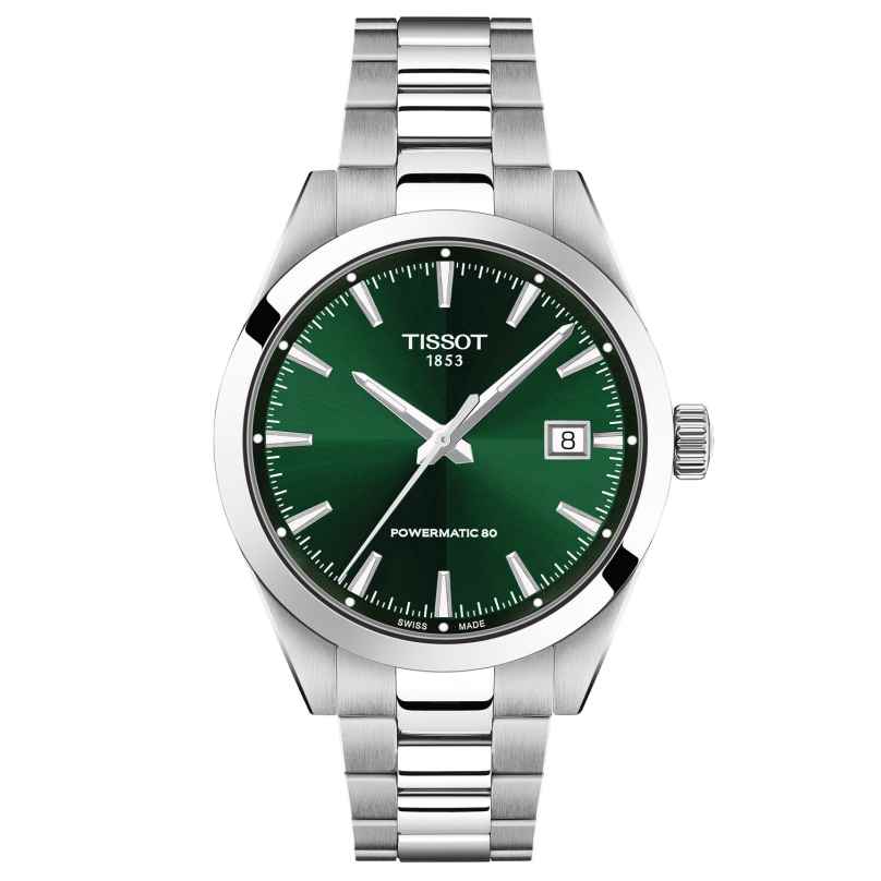 Tissot T1658071109100 Herrenuhr Automatik Gentleman 38 mm Grün 7611608329740