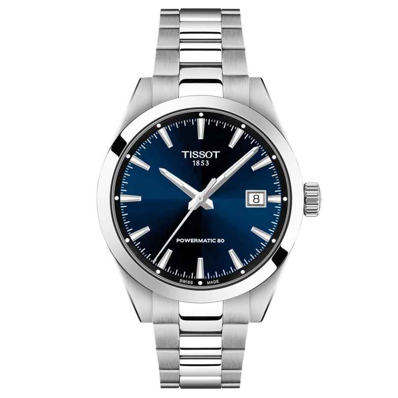 Tissot T1658071104100 Herren-Armbanduhr Automatik Gentleman 38 mm Blau 7611608329702