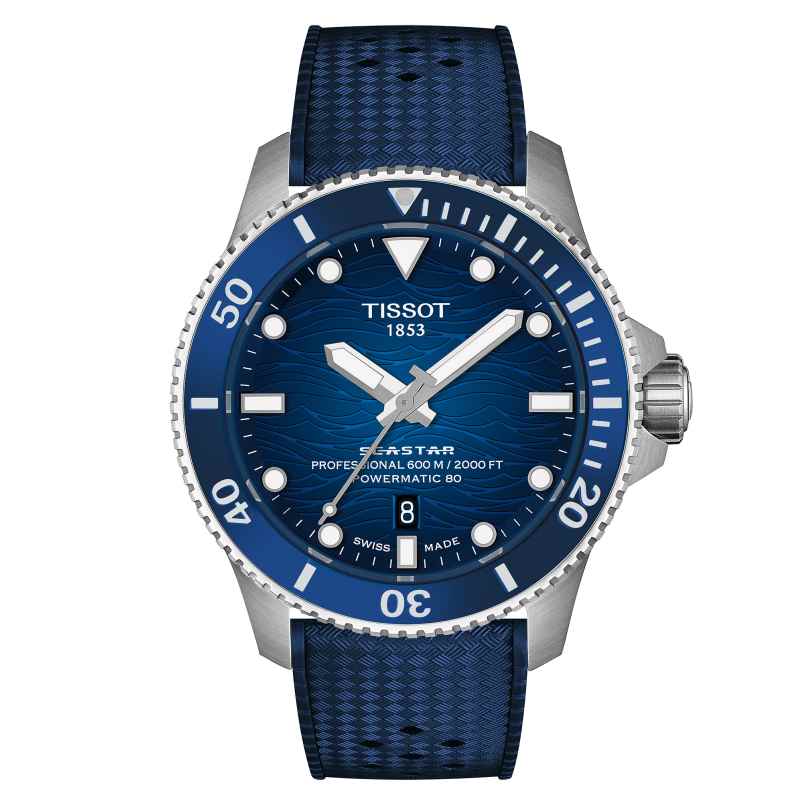 Tissot T1209071704100 Herrenuhr Seastar 2000 Taucheruhr Automatik 60 Bar Blau 7611608330777