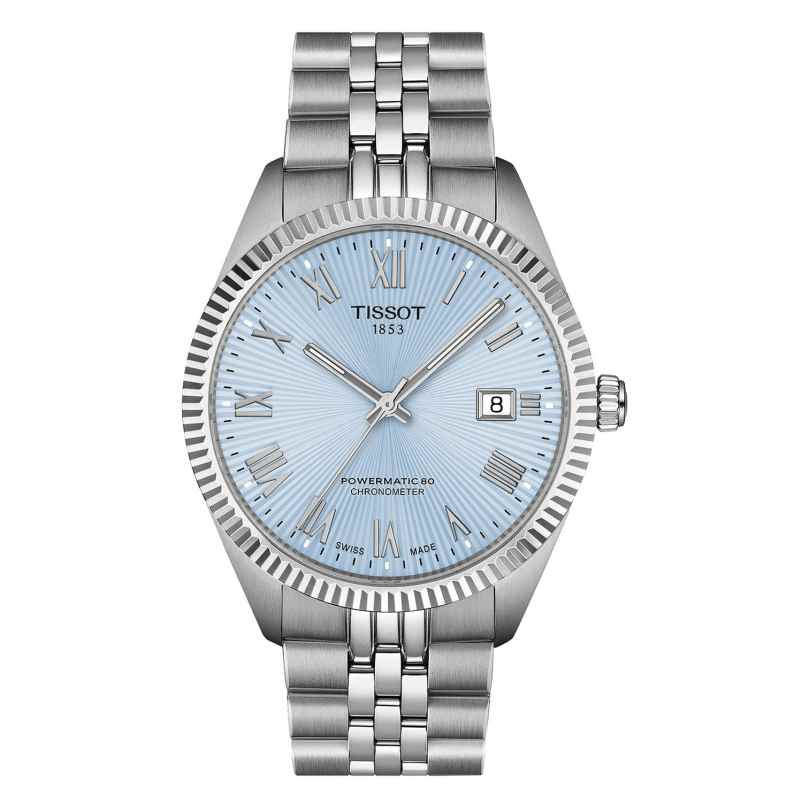 Tissot T1564081135300 Herrenuhr Powermatic 80 COSC Ballade 39 mm Hellblau 7611608333181