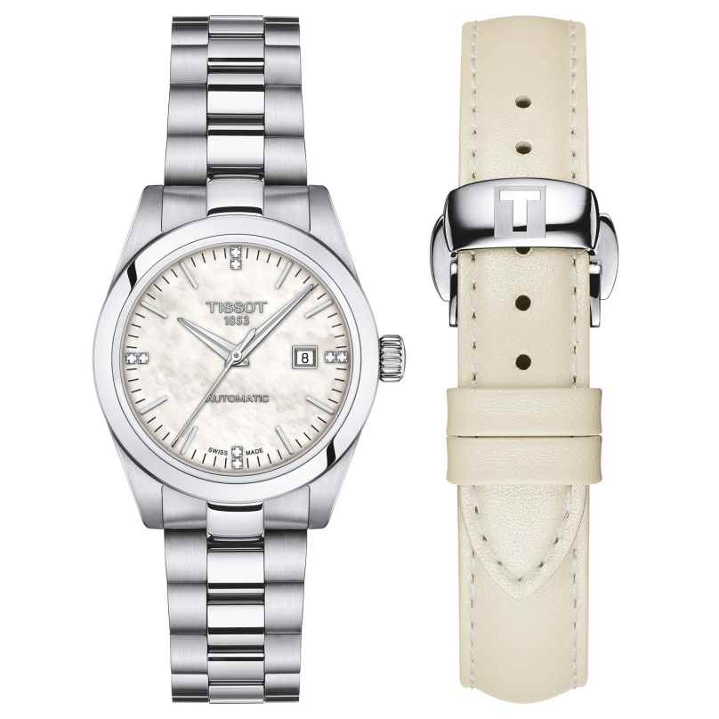 Tissot T132.007.11.116.00 T-My Lady Automatic Watch with White Exchange Strap 7611608298077