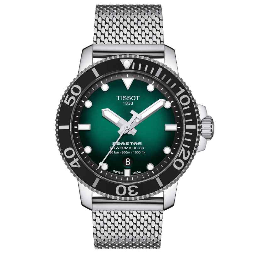 Tissot T120.407.11.091.00 Men's Divers Watch Seastar 1000 Powermatic 80 Green 7611608294987