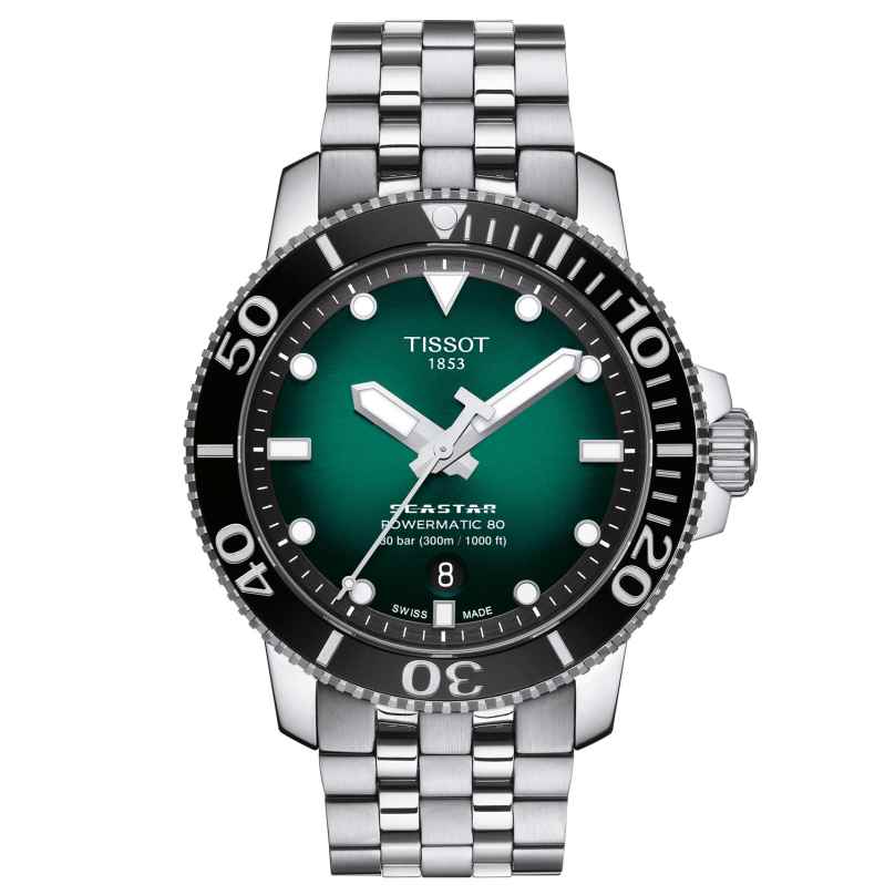 Tissot T120.407.11.091.01 Men's Divers Watch Seastar 1000 Powermatic 80 Green 7611608298398