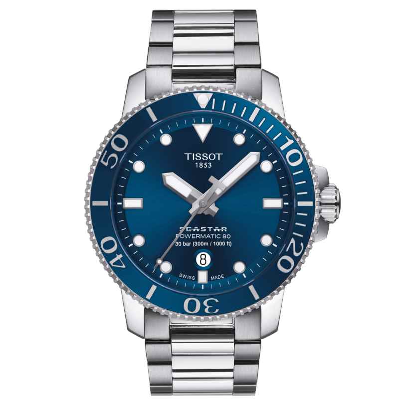 Tissot T120.407.11.041.03 Men's Divers Watch Seastar 1000 Powermatic 80 Blue 7611608299647