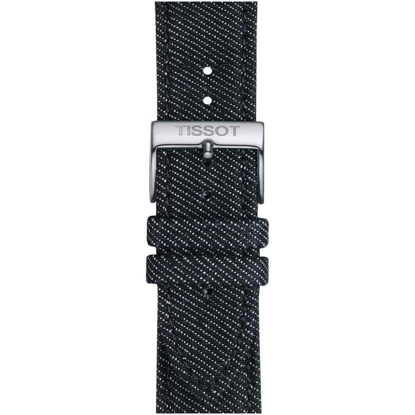 Tissot T852.046.779 Watch Strap 22 mm Dark Blue Jeans 7611608300084