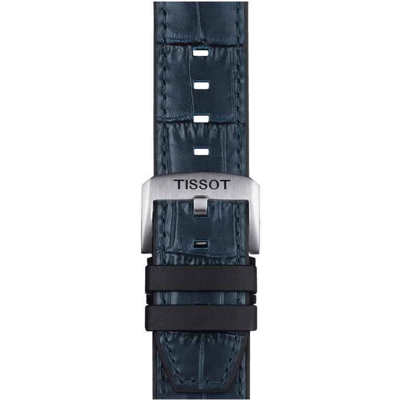 Tissot T852.046.765 Uhrband 22 mm Leder/Kautschuk Blau 7611608300015