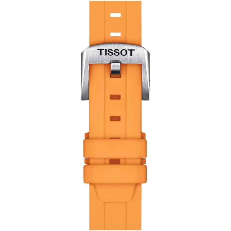 Tissot T852.047.452 Uhrband 18 mm Silikon Orange 7611608301685
