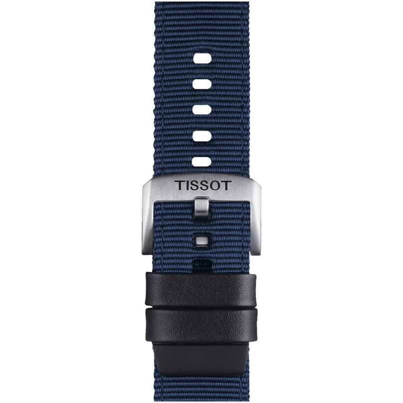 Tissot T852.046.754 Uhrenarmband 22 mm Textil Blau 7611608299982
