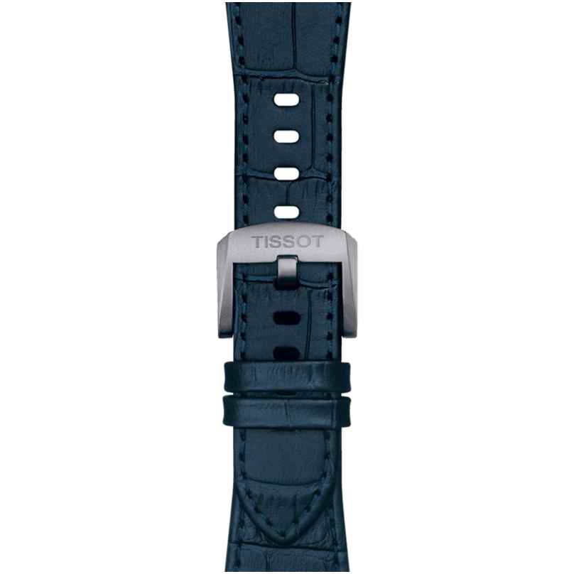 Tissot T852.047.701 Uhrenarmband Leder Dunkelblau für PRX Modelle 7611608307175