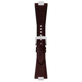 Tissot T852.049.164 Watch Strap Dark Brown Leather for PRX Models