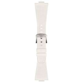 Tissot T852.048.463 Watch Strap White Rubber for PRX 40