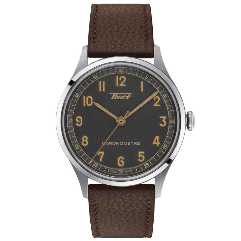 Tissot T142.464.16.062.00 Mens Watch Automatic Heritage 1938 Brown/Anthracite 7611608310243