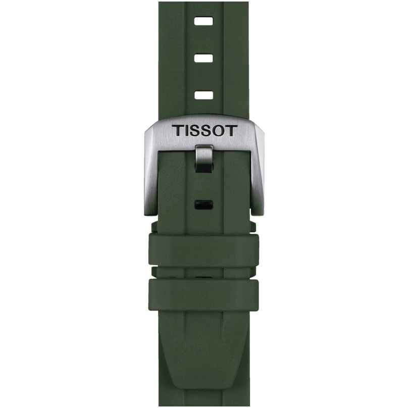 Tissot T852.049.054 Watch Strap 20 mm Rubber Khaki 7611608311622