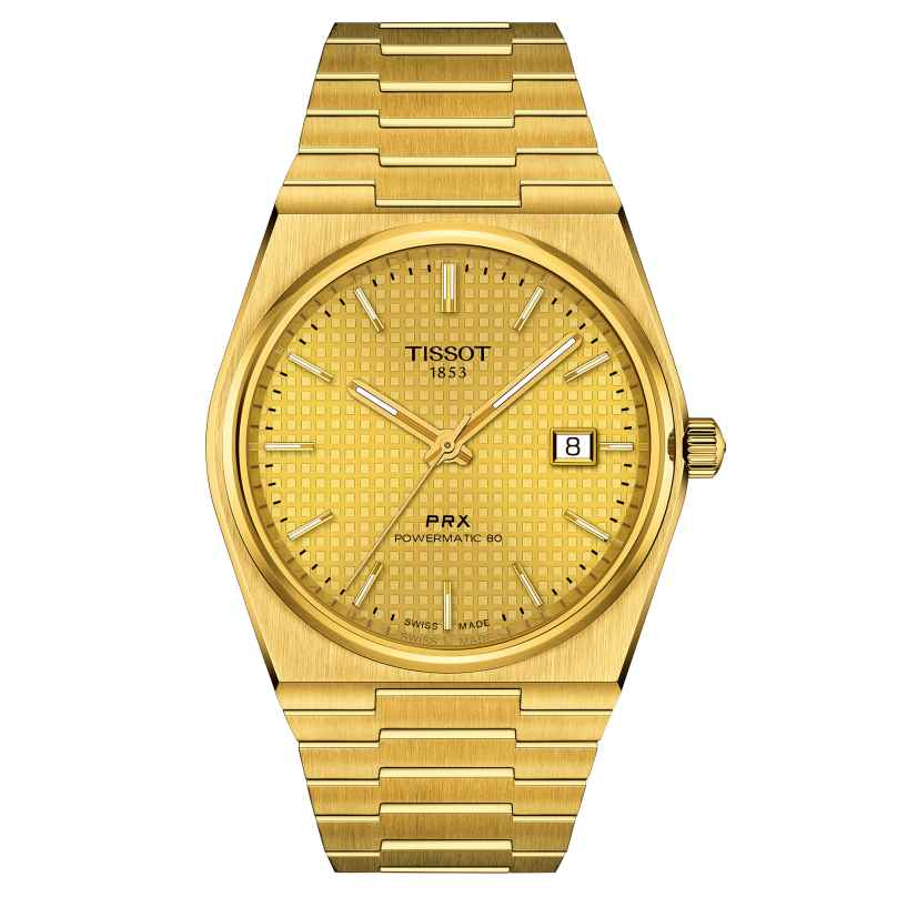 Tissot T137.407.33.021.00 Men's Watch PRX Powermatic 80 Champagne/Gold 7611608312100